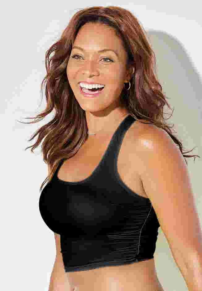 Cropped Racerback Tankini Top image number 2