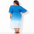 Dip Dye Surplice Kimono Cover Up Dress image number null