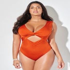 Twist Knot Shimmer One Piece Swimsuit image number null