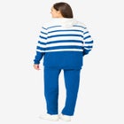 Striped Full Zip Jacket Set image number null