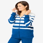Striped Full Zip Jacket Set image number null