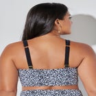 Bra Sized Tie Front Longline Underwire Bikini Top image number null