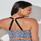 Bra Sized Tie Front Longline Underwire Bikini Top image number null