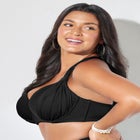 Bra Sized Drape Front Underwire Bikini Top image number null