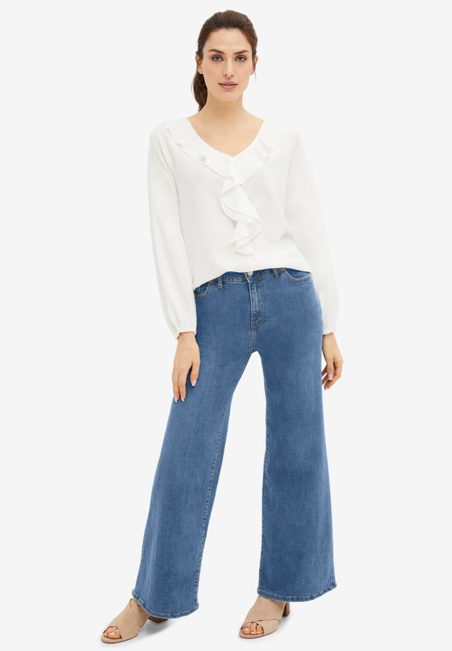 5-Pocket Wide Leg Jeans image number 1