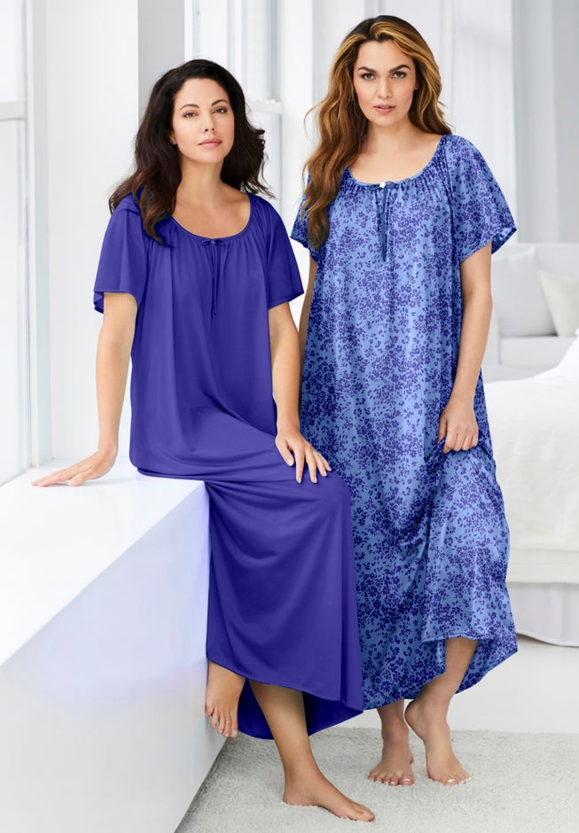 2-Pack Long Silky Gown image number 6