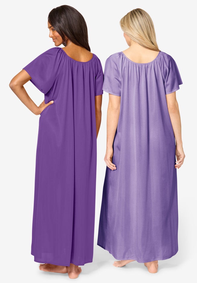 Long 2 Pack Tricot Gowns image number 1