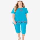 Knit Capri Sleep Set image number null