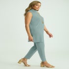 2-Piece Stretch Knit Mockneck Mega Tunic Set image number null