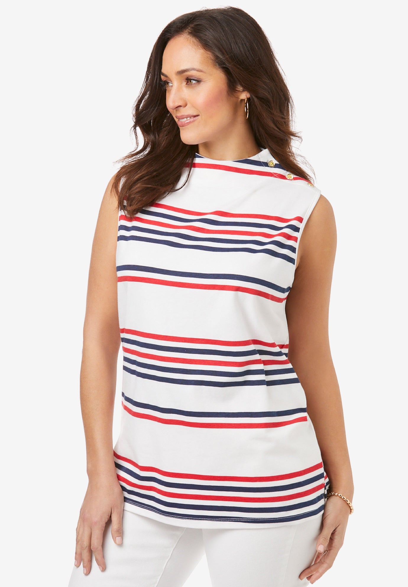 Button Neck Tank image number 0
