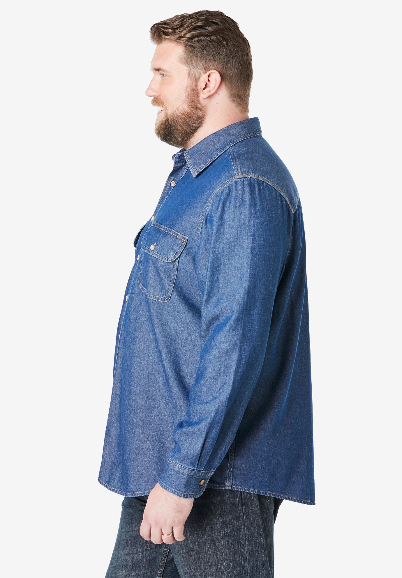 Long Sleeve Denim and Twill Shirt image number 3