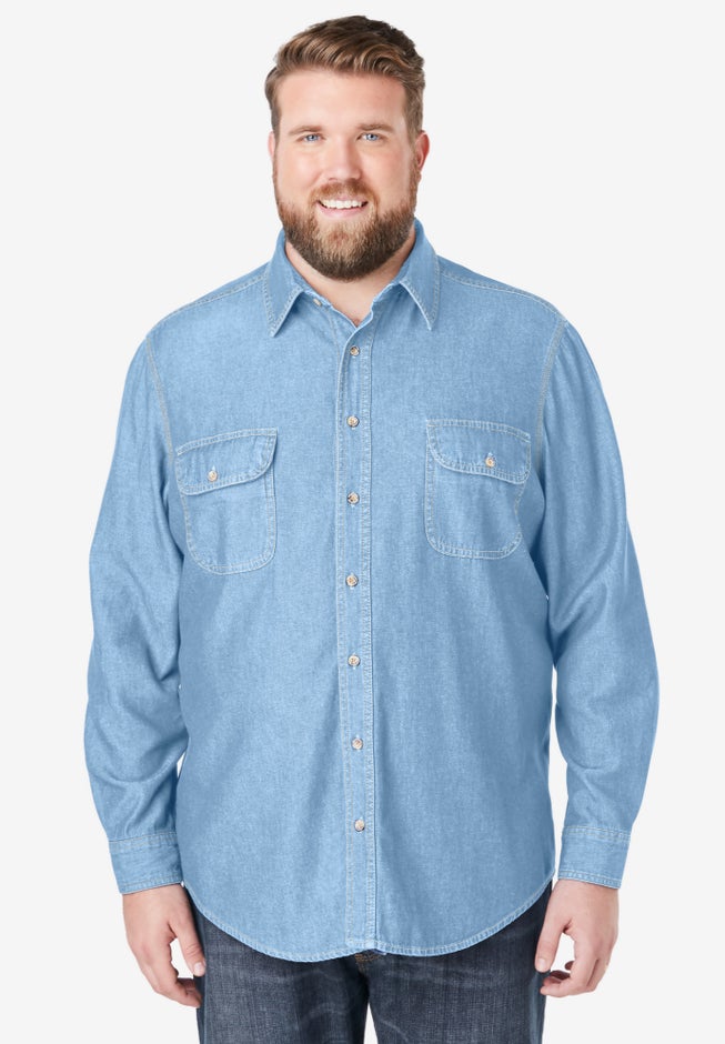 Long Sleeve Denim and Twill Shirt image number 0