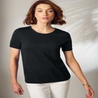 Fine Gauge Crewneck Knit Shell image number null