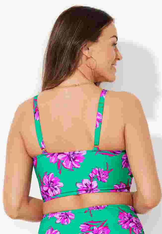 Cut Out Longline Bikini Top image number 1