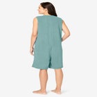 Zip-Front Terry Romper image number null