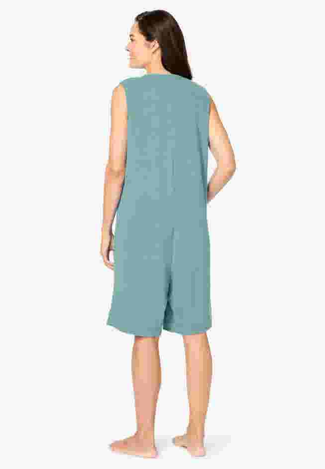 Zip-Front Terry Romper image number 1
