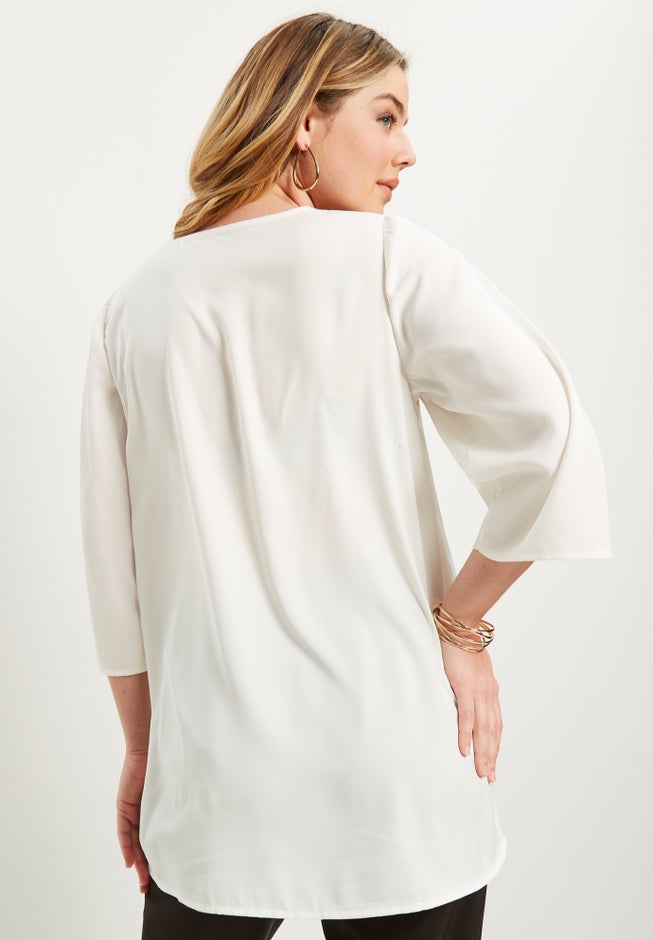 Floral-Embellished Georgette Top image number 1