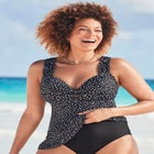 Longer Length Twist Front Tankini Top image number null