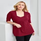 Stretch Knit Pleated Tunic image number null