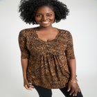 Stretch Knit Pleated Tunic image number null