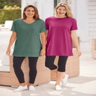 Perfect Short-Sleeve V-Neck Tunic image number null