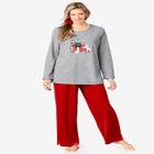 Pajama Set with FREE Velour Scrunchie image number null