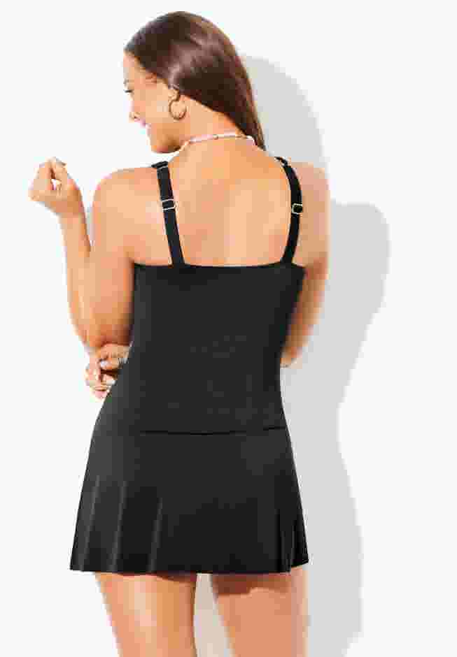 Mesh Panel Underwire Swimdress image number 5