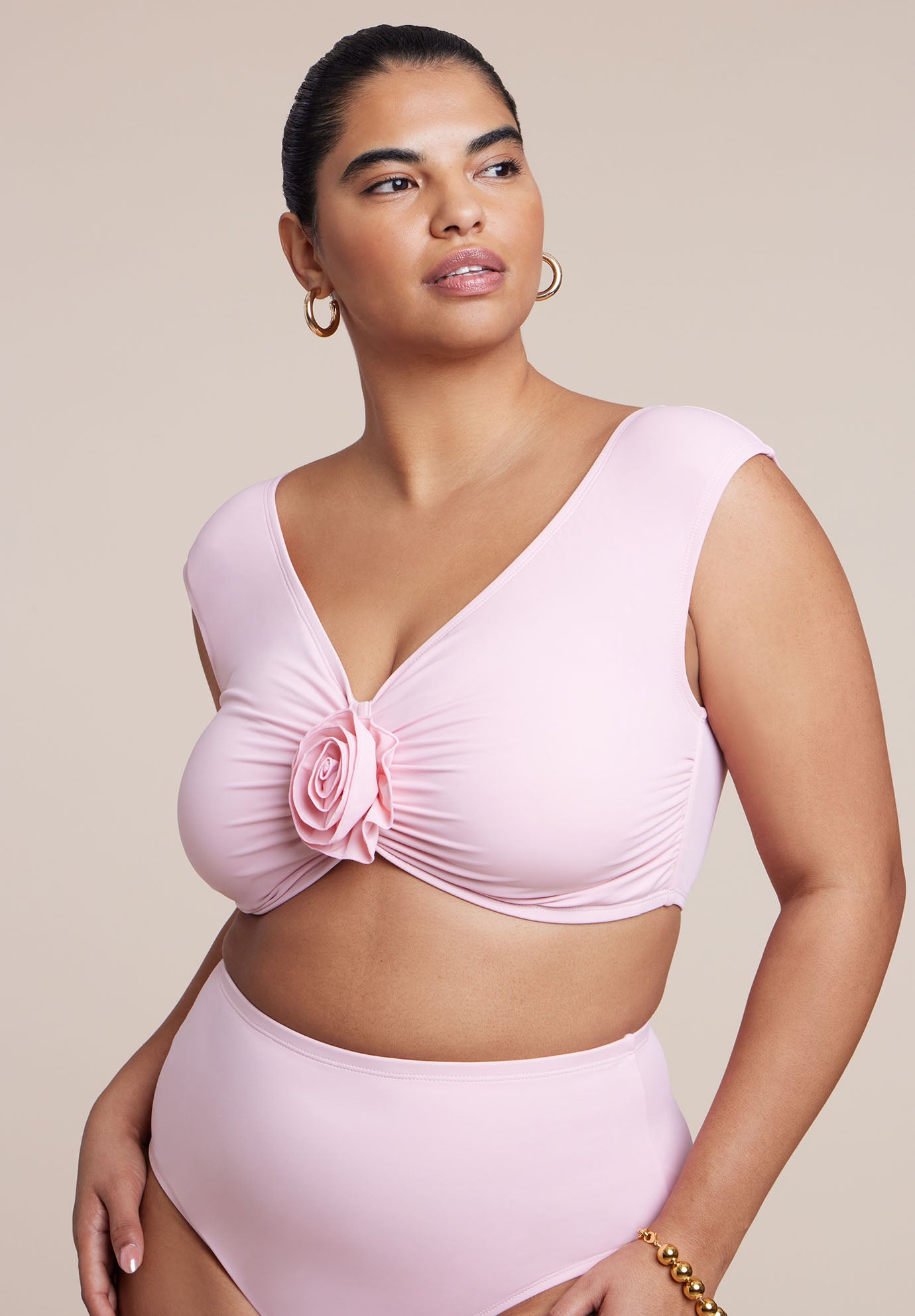 Off The Shoulder Rosette Top image number 1