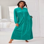 Smocked Velour Long Robe image number null