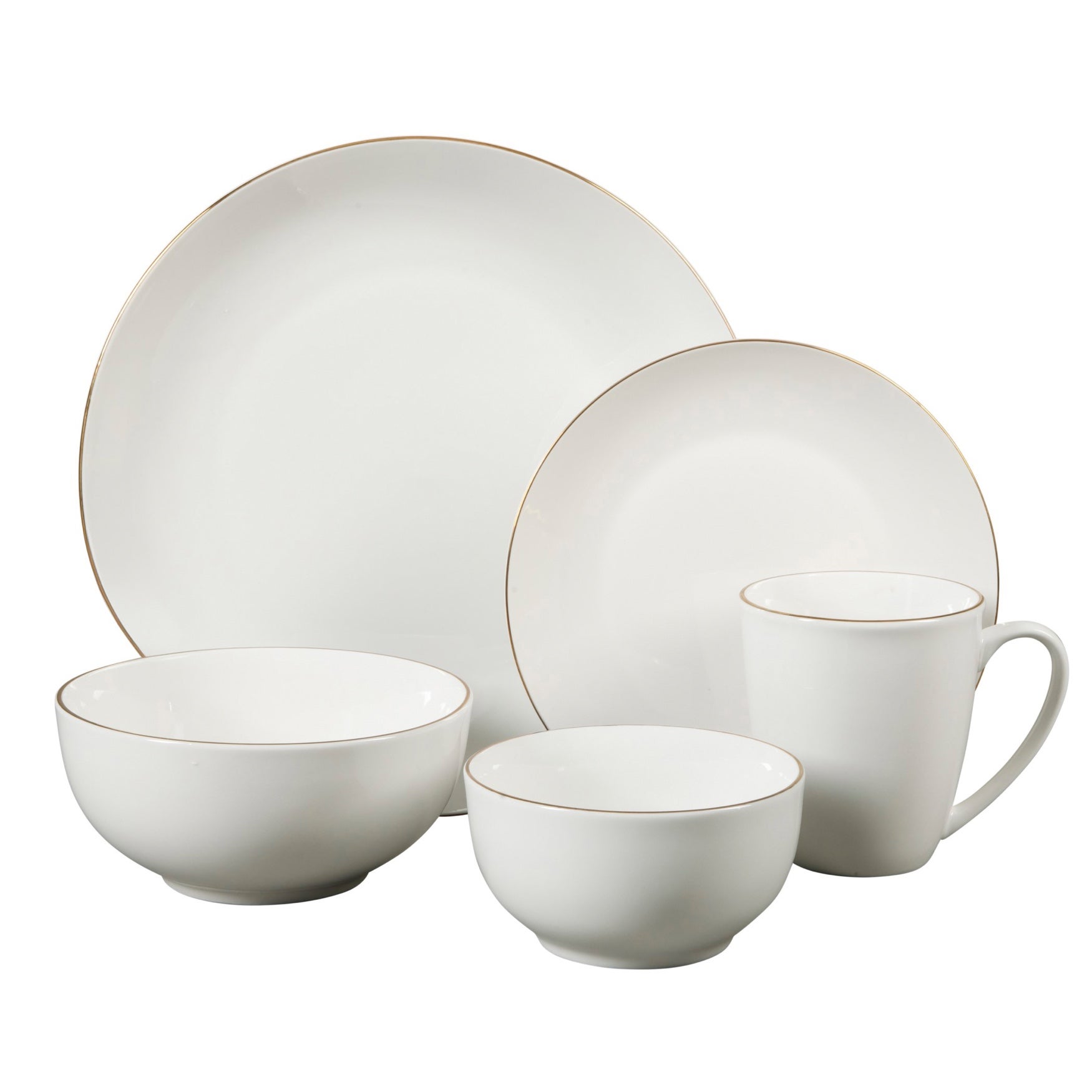 Ogalla 30-Piece Dinnerware Set with Gold Rim image number 2