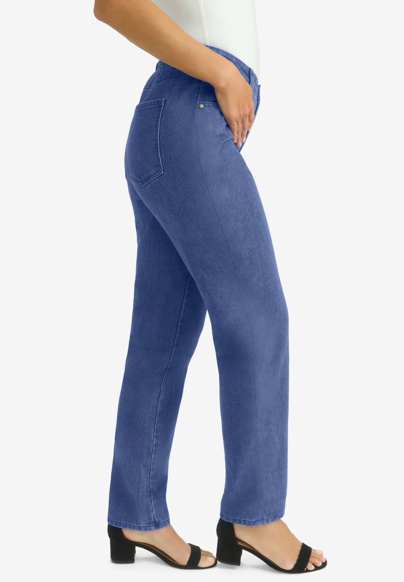Classic Cotton Denim Straight-Leg Jean image number 3