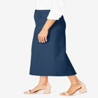 Classic Cotton Denim Midi Skirt image number null