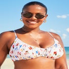 Shirred Scoop Underwire Bikini Top image number null