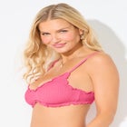 Crinkle Lettuce Trim Bikini Top image number null