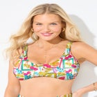 Scoop Neck Shirred Bikini Top image number null