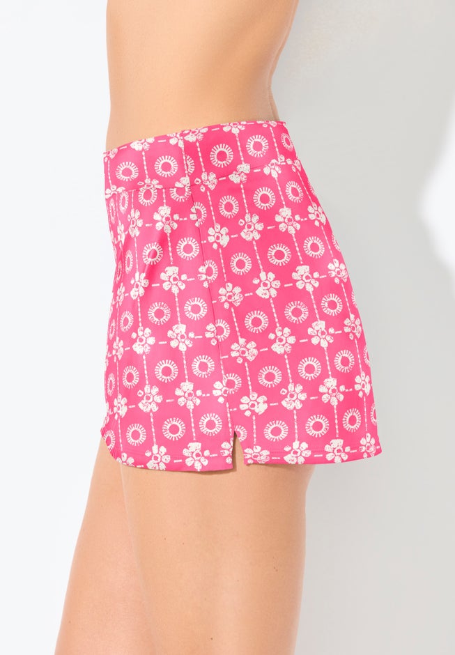 Side Slit Swim Skort with Boyshort image number 2