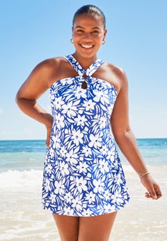 Women's High Neck Swim Dresses | Swimsuits For All Women's High Neck Swim Dresses | Swimsuits For All