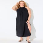 Cotton High Neck Maxi Dress Cover Up image number null