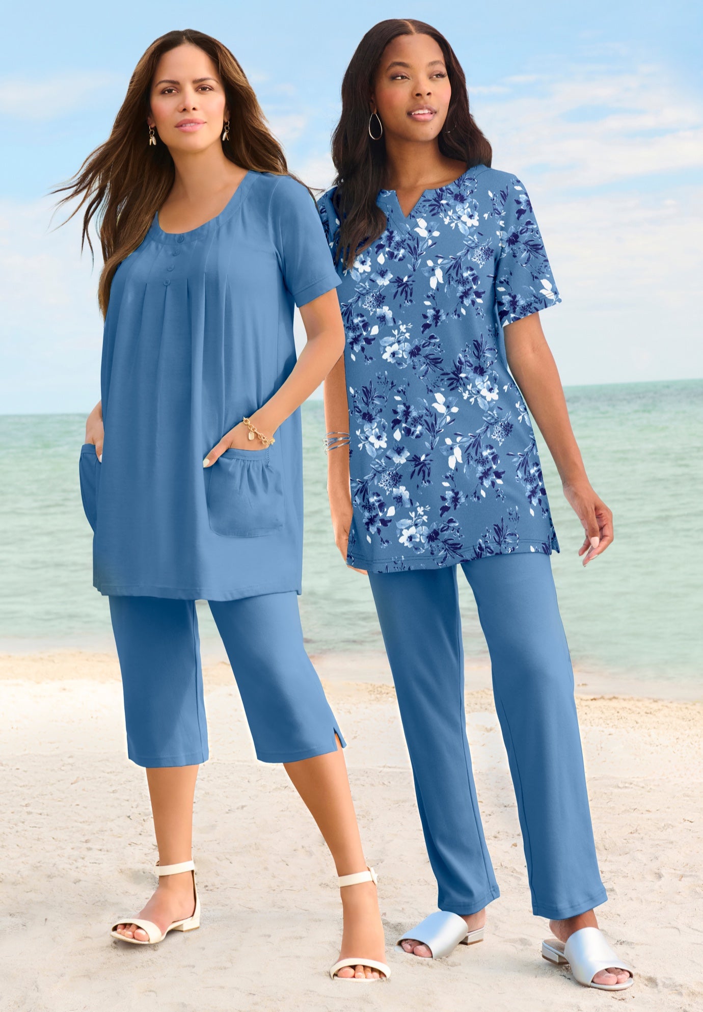 Plus Size Soft Knit Relaxed Pull-On Straight Leg Pant image number 6