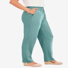 Plus Size Straight Leg Soft Knit Pull On Pant image number null