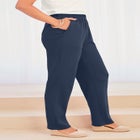 Plus Size Straight Leg Soft Knit Pull On Pant image number null