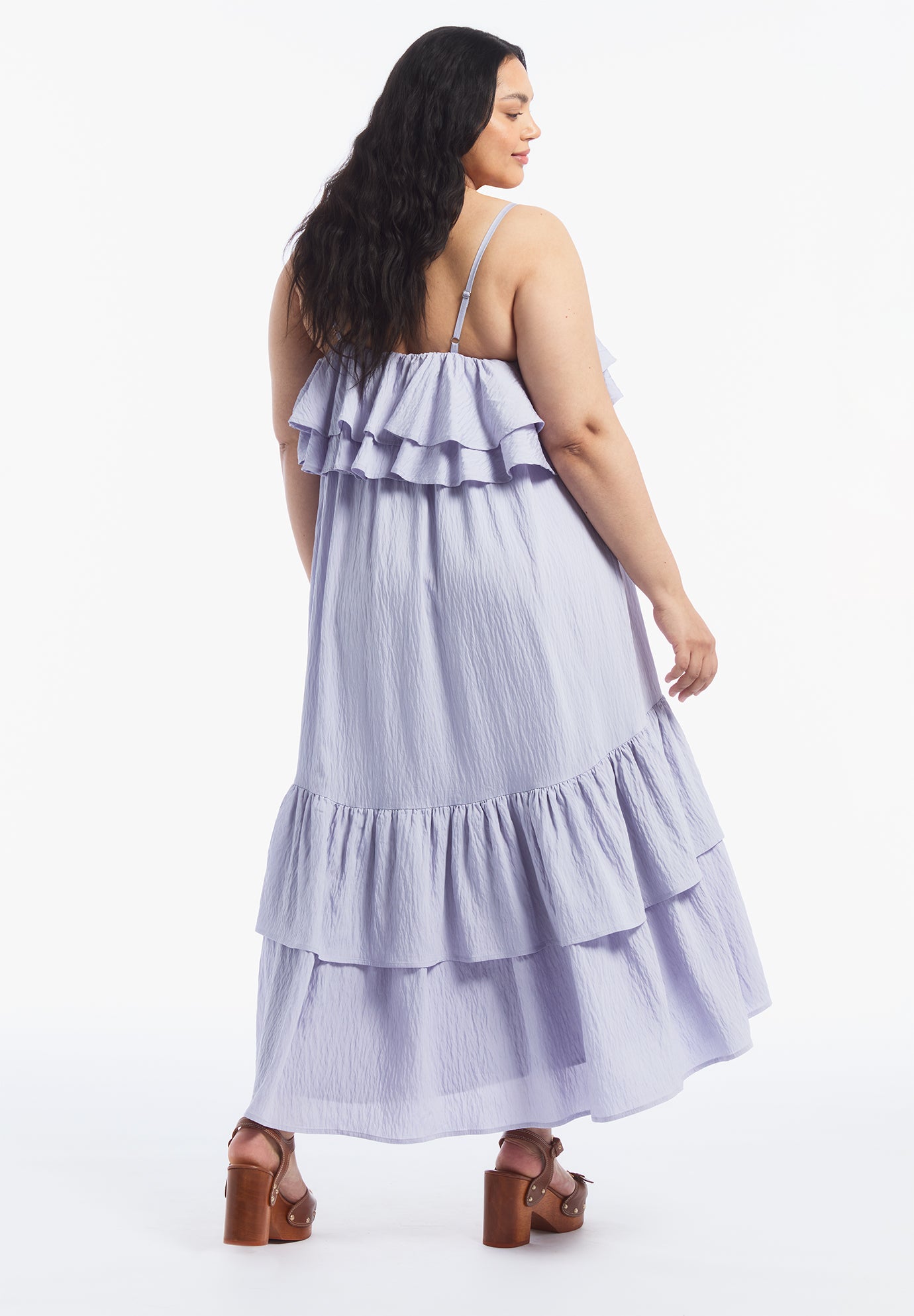 High-Low Ruffled Hem Maxi Dress image number 1