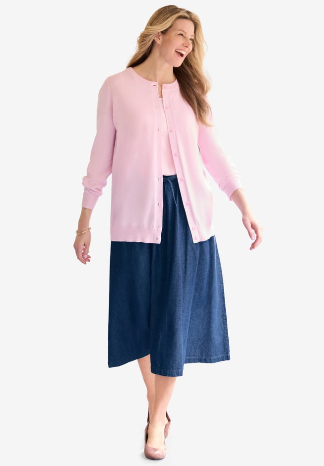 Perfect Long-Sleeve Cardigan Sweater image number 4