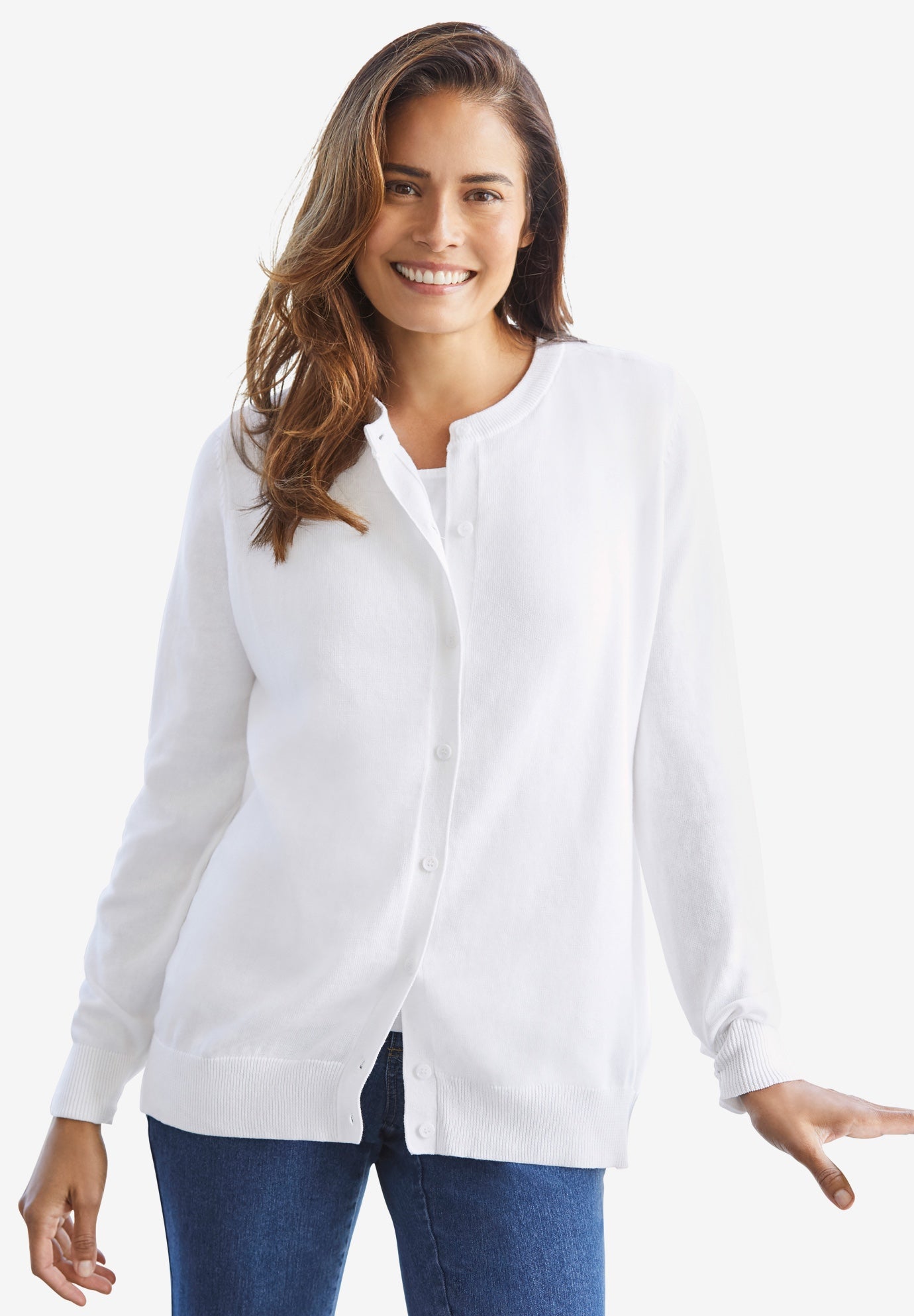 Perfect Long-Sleeve Cardigan Sweater image number 5