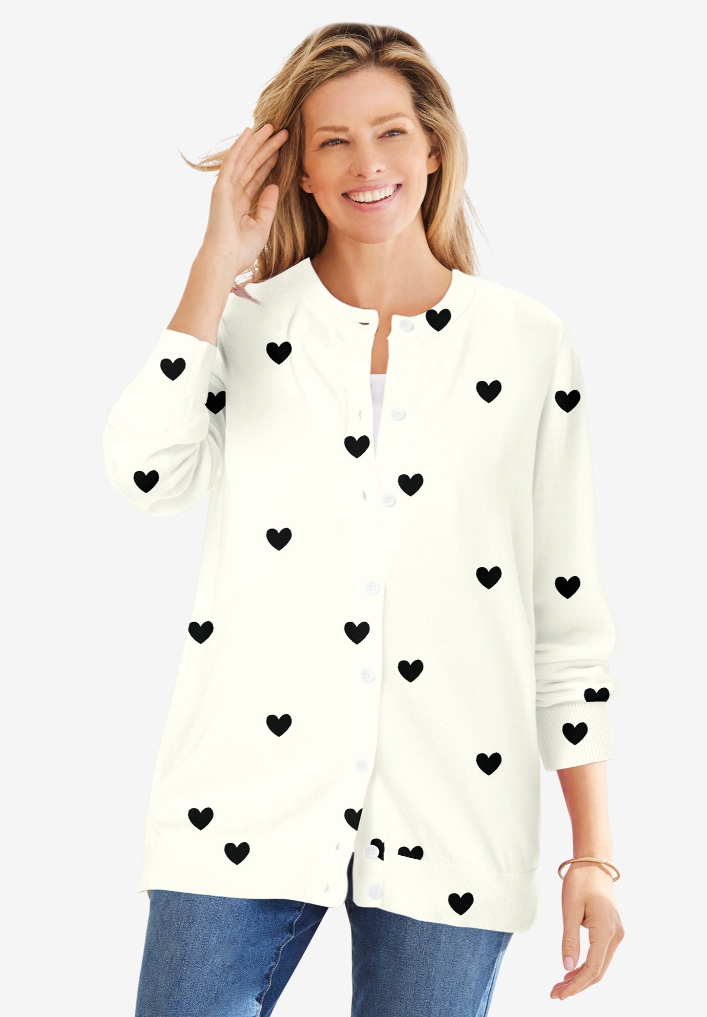 Perfect Long-Sleeve Cardigan Sweater image number 6