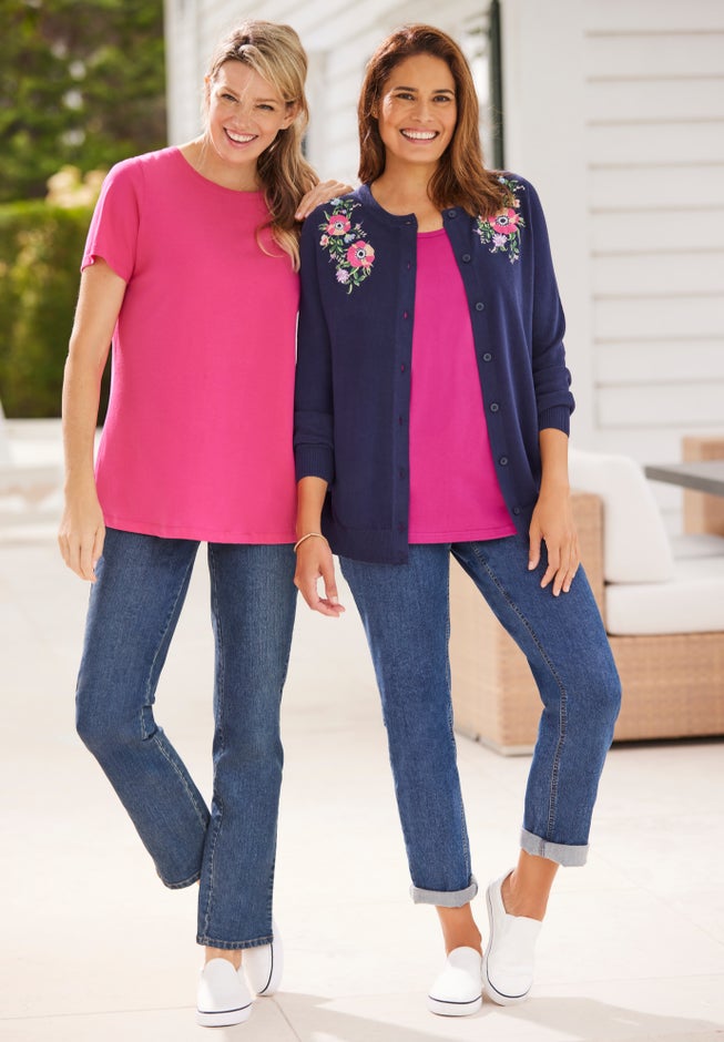 Perfect Long-Sleeve Cardigan Sweater image number 9