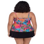 Ronnie Two Tier Ruffle Tankini Plus Swimsuit Top image number null