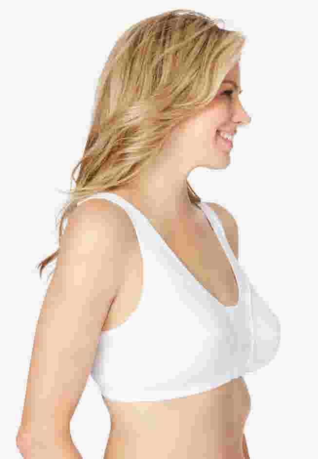 Cotton Front-Close Wireless Bra image number 2