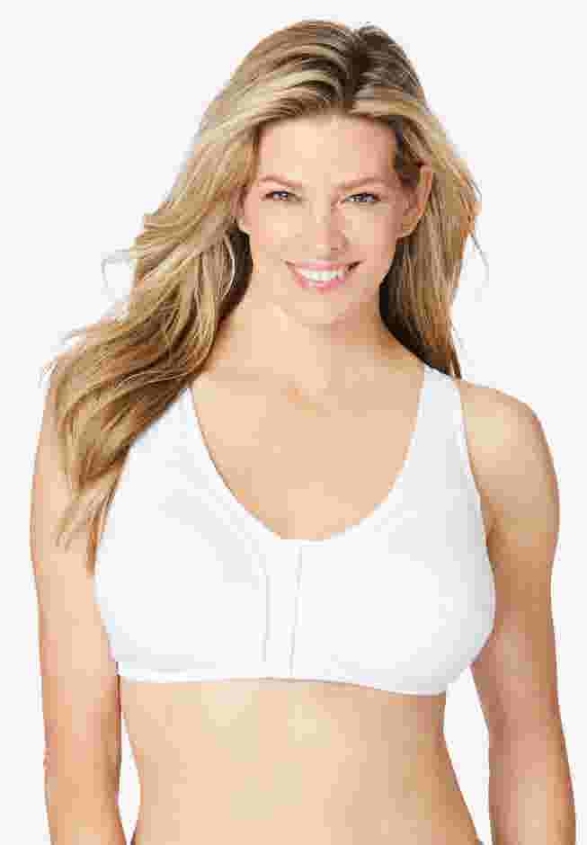 Cotton Front-Close Wireless Bra image number 0