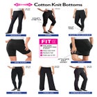 Stretch-Cotton Knit Pull-On Bootcut Leggings image number null